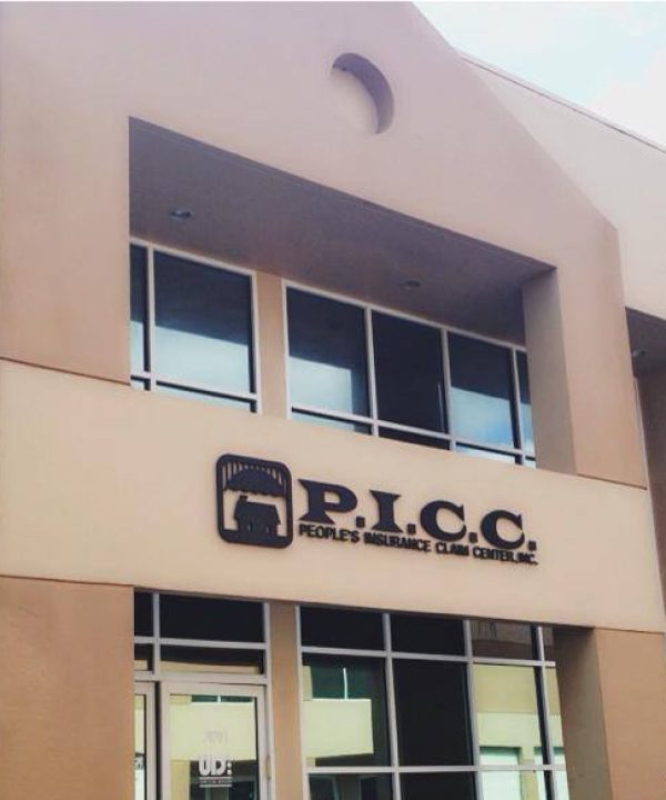 Exterior shot of the building location of Picc
